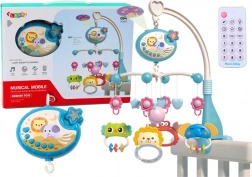 Karuzela dziecięca Projektor Światła 400 kołysanek Niebieska