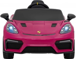 Dziecięcy elektryczny samochód Porsche 718 Spyder RS z panelem MP4 – Różowy