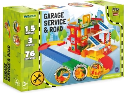 Garażowy serwis WADER, trzypiętrowa trasa 1,5 m z 2 autami