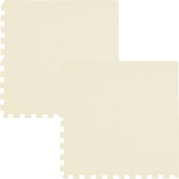 Piankowa mata podłogowa HUMBI 120 × 60 cm, duże wodoodporne puzzle, kremowa, 2 szt.