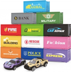 Miasto kontenerowe z 6 kontenerami