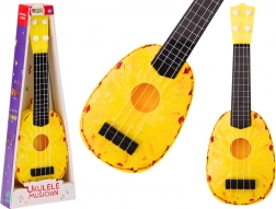 Ukulele dla dzieci z motywem ananasa, żółte