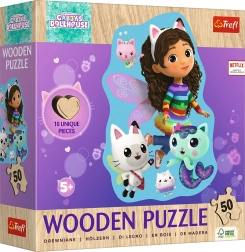 Drewniane Puzzle Gabynin Magiczny Domek 50 Części