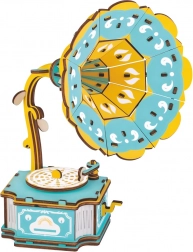 woodcraft drewniane 3D puzzle gramofon