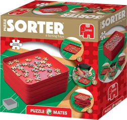 Zestaw sorterów do puzzli – 6 misek, czerwone, 20 × 20 cm JUMBO PUZZLE MATES