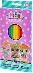 Trójkątne kredki 12 szt. ASTRA L.O.L. SURPRISE