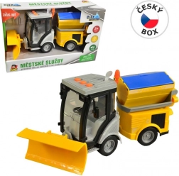 Pług śnieżny na napęd cierny z oświetleniem i dźwiękiem 25 cm