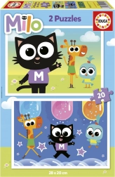 Skaczące puzzle Milo 2x20 elementów