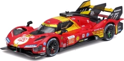 Metalowy model bburago ferrari 499p 1:43 – zwycięzca 24h le mans 2024 w ochronnym pudełku