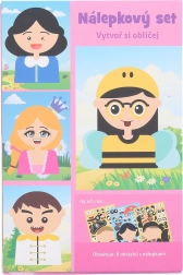 Kreatywny zestaw naklejek – twarz 21 × 14 cm