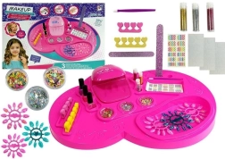 Zestaw do stylizacji paznokci z lampą UV i lakierami