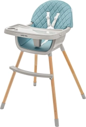 Krzesełko do karmienia Baby Mix Freja drewniane, stonowana zieleń
