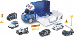 Policyjny samochód z efektami i 6 małymi autkami