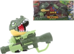 Zestaw strzelecki z dinozaurem i piankowymi piłeczkami na baterie