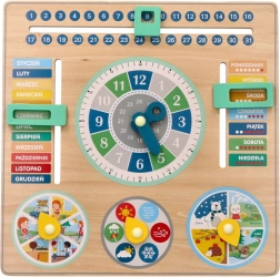 Drewniany edukacyjny kalendarz – tablica dla dzieci