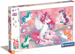 Maxi puzzle 24 elementów wesołe jednorożce CLEMENTONI