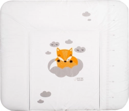 Miękka mata do przewijania NEW BABY Lis 85 × 70 cm biała