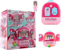 Naczynia w plecaku dla dzieci 3w1