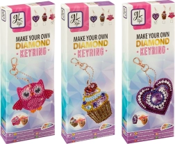 Stwórz własny breloczek z diamentowymi kamyczkami - Sowa, Lód i Serce