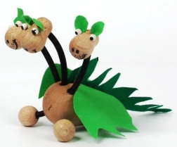 Gerlich drewniana marionetka trzygłowy smok