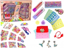 Kolorowy zestaw do makijażu i biżuterii