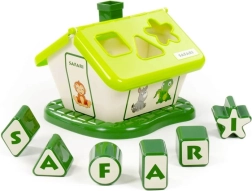 Safari domek do sortowania kształtów i liter – zielony