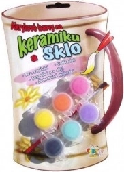 Farby akrylowe do ceramiki, szkła i kamieni – zestaw 6 szt.