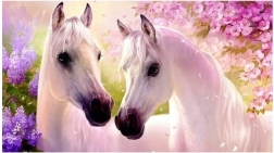 Diamentowe malowanie – zakochane konie 30x40 cm NORIMPEX
