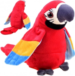 Mówiąca pluszowa papuga z funkcją powtarzania – Czerwony