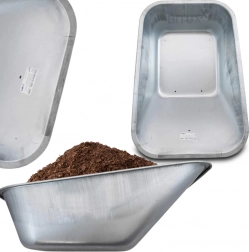 Ocynkowana misa do taczki 100 l, stal 0,5 mm, nośność 250 kg