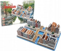 3D puzzle Amsterdamski Dzielnica Kanalowa 107 elementów