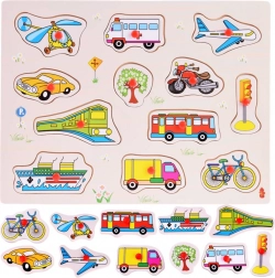 Drewniane puzzle Środki transportu