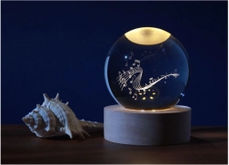 Kryształowa lampka kula Muzyka 6 cm