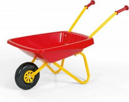 Czerwone ogrodowe taczki dla dzieci