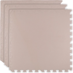 Piankowa mata podłogowa HUMBI 180 × 60 cm, wodoodporne duże puzzle, 3 szt., jasnoróżowa