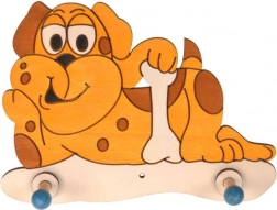 Drewniany wieszak Piesek dla dzieci