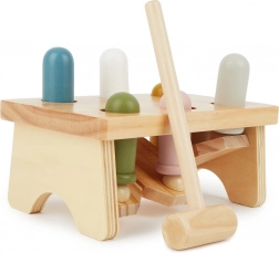 Bieco drewniana zabawka do wbijania z młoteczkiem
