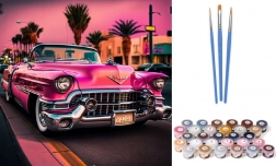 Malowanie według numerów Różowy sportowiec płótno 40x50 cm