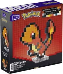 Klocki MEGA Pokémon pixel art Charmander 15 cm (349 elementów)