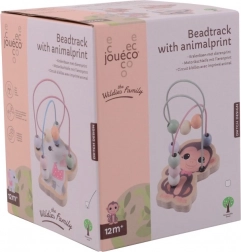 Drewniany labirynt koralikowy ze zwierzątkami