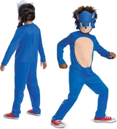 Dziecięcy kostium SONIC the Hedgehog z maską 7–8 lat (wzrost 127–136 cm)