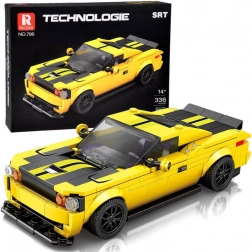 Techniczne klocki 336 elementów + naklejki Żółty samochód sportowy ZA5260