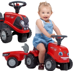 Jeździk traktor BABY CASE IH z przyczepką i akcesoriami