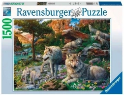 Puzzle 1500 elementów Wiosenne wilki