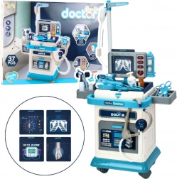 Dziecięcy wózek lekarski ze światłami i dźwiękami, 37 elementów