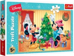Puzzle TREFL Mickey i Minnie Święta 100 elementów