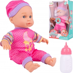 Laleczka niemowlę z butelką do karmienia