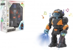 Robot chodzący plastikowy ze światłami i dźwiękami 22 cm