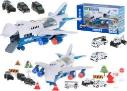 Policyjny samolot transportowy z 6 samochodami