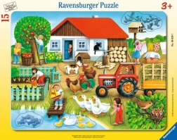 Puzzle ramkowe 15 elementów Co tu pasuje – Na wsi RAVENSBURGER